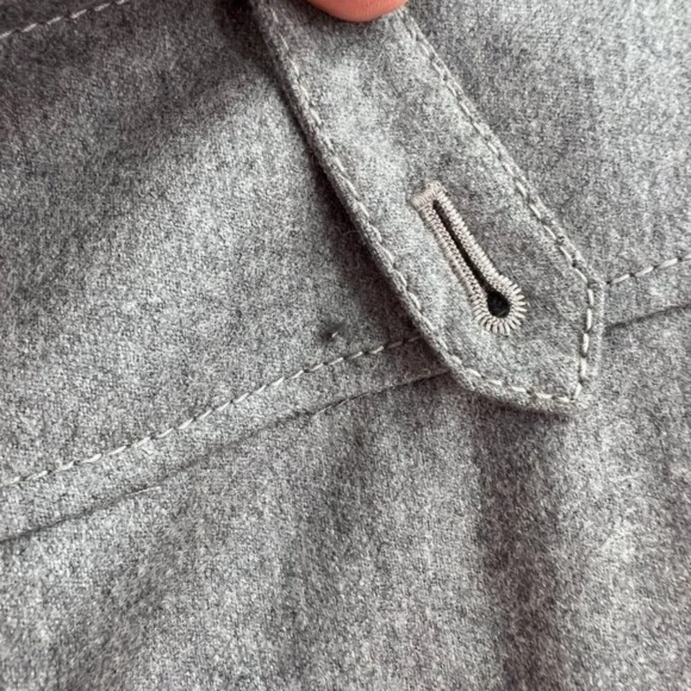 Ann Taylor mid rise grey wool wide leg‎ MARGO dress pants career work 4 READ